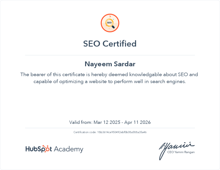 SEO1-Certificate-By-HubSpot